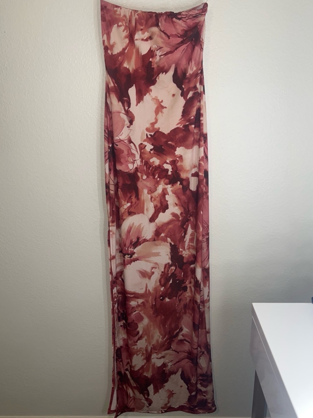 Floral Maxi Skirt in Blush and Rose